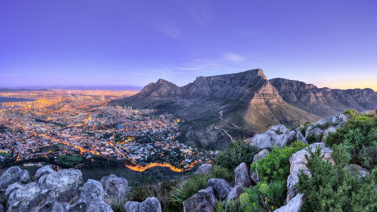 Table Mountain above the city of Cape Town
