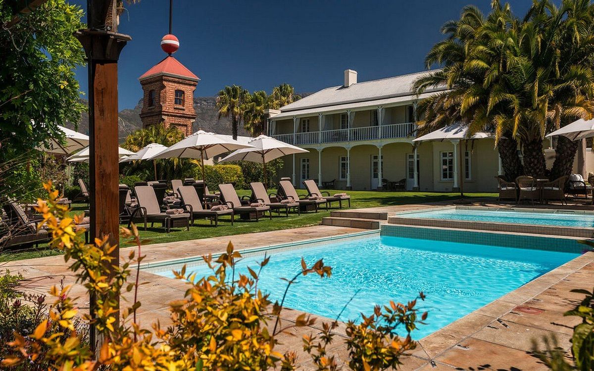 The pool at Dock House Boutique Hotel
