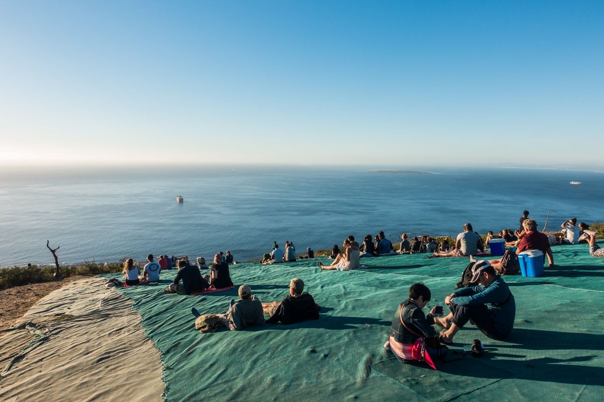 People watching the sunset from Signal Hill